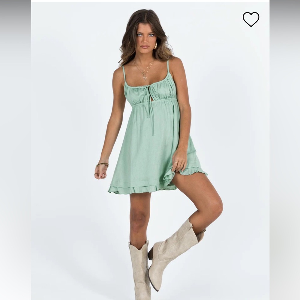 Empress of Love Mini Dress - Sage // Princess Polly // US - 6